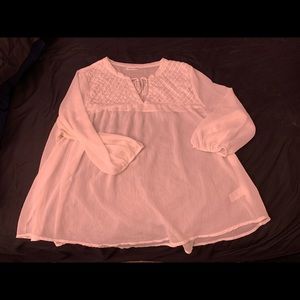 Maurice’s sheer white blouse